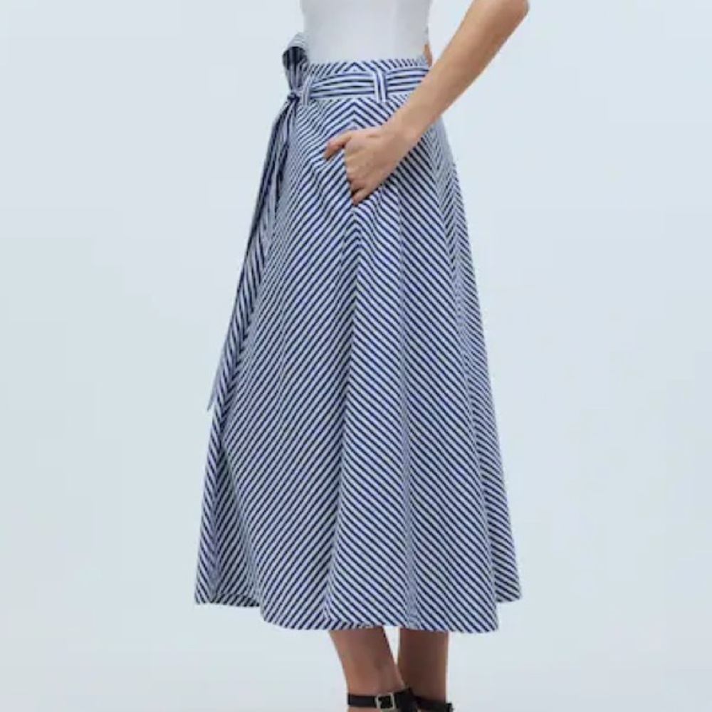 Madewell poplin flared skirt - Picture 2 of 6